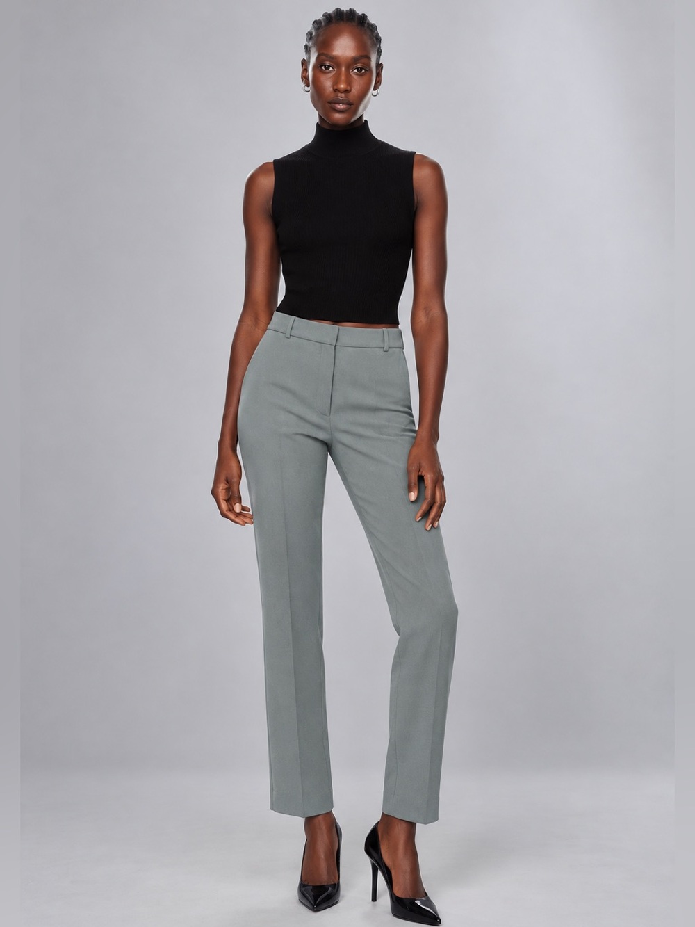 Babaton Aritzia Publish Pant High Rise Bootcut Trousers Iconic Grey Size 4
